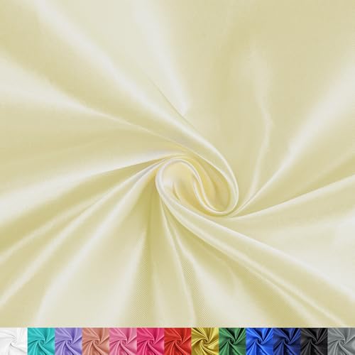 BVIEAKD Ivory Satin Fabric