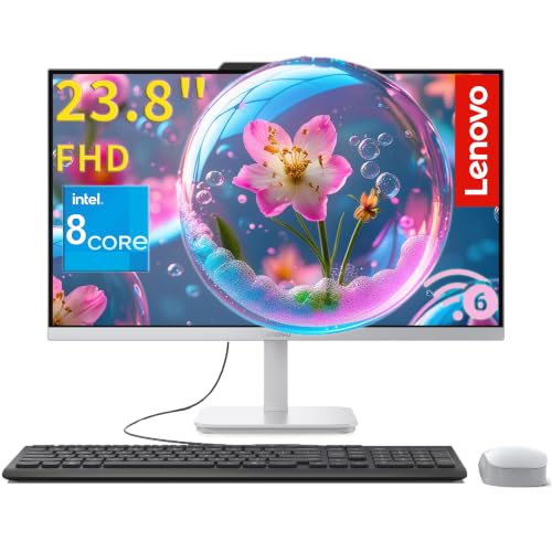 Image of Lenovo IdeaCentre 24 inch Business All-in-One Desktop, 16GB RAM 512GB SSD | Intel 8-Core Processor, FHD IPS Anti-Glare Display, WiFi 6, Windows 11