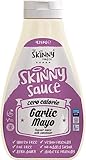 Skinny Food Co Sugar Free Garlic Mayo Sauce 425ml - Virtually Zero Calorie Sauce - Vegan & Keto-Friendly - Sugar Free Garlic Mayonnaise Sauce - Gluten Free