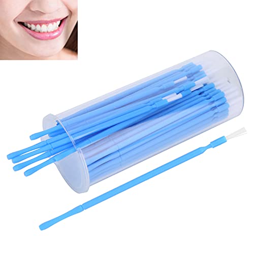Milltrip 100Pcs Dental Micro Applicator Brush, Disposable Dental Fluoride Applicator Whitening Cohesive Desensitizer Brush For Eyelash Extensions Oral Using Personal Care Makeup #TOP3