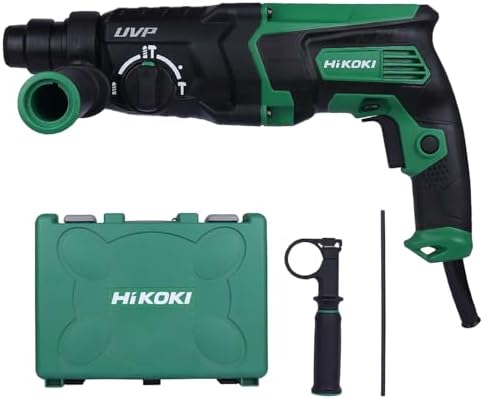 Hikoki Dh28Pcy2S9Z Corded Rotary Hammer Drill Machine W/ 850 W,Sds-Plus Bit Shank Chuck W/Drilling Upto 32Mm & Core Drilling Upto 50Mm,4300 Rpm,3.0 Kg,Side Handle,Carrying Case Included-Multicolor