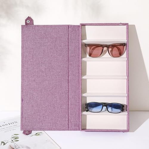Boîte de rangement légère pour lunettes de soleil à 6 compartiments - 4
