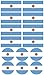 28 Autocollants du Drapeau de l'Argentine. Autocollants pour vélos, Motos, Accessoires (Argentine)