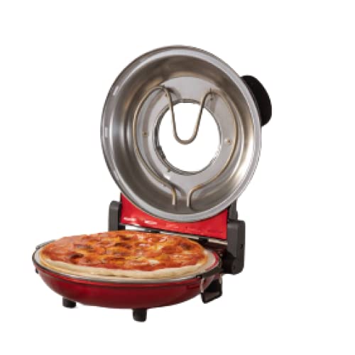 CREATE/Pizza Maker/Elektrischer Pizzaofen/Steinöfen für Pizza-Kochen Rot/Kochtemperatur 350 °C/Selbstabschaltung / 1200 W