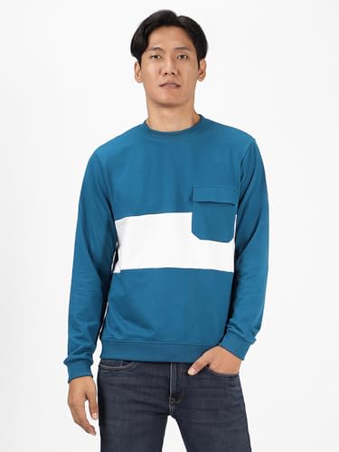 Image of Urbano Fashion Men's Cotton Color Block Sweatshirt