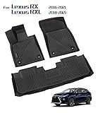Landrol Car Floor Mats Replacement for 2016-2021 Lexus RX / 2018-2021 RXL Durable Front Rear Liners Heavy Duty Waterproof Carpets Black