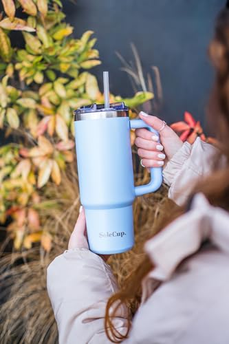 SoleCup. 30oz Travel Mug with Handle, Lid and Two Straws, Drinks Stay Hot for 8 Hours and Cold for 24 Hours - Image 4