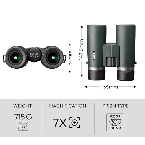 Image of PENTAX Binocular SD 7x42 ED Glass Elements and Featuring Large-Diameter Objective Lenses for Bright, Clear Viewing