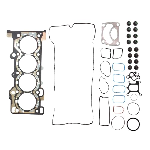 Image of DNJ HGB4318 Engine Cylinder Head Gasket Set with Head Bolt Kit, Complete Repair Set for 2015-2019 Ford Lincoln Explorer MKC Mustang 2.3L L4 16V DOHC 2300cc
