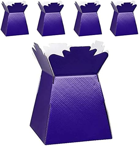 Flower Bouquet Boxes Florist Packaging Gift Craft Box Vase  Holder for Flowers, Bouquets, Plants, Sweets  Decoration for Wedding, Birthday, Anniversary, Floral Arrangement  Pack of 5  Red
