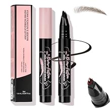 Eyebrow Pen, Waterproof Eyebrow Pencils for Women - Angled Brow Brush & Multi-Fork Tip Microblading Brow Pen, Precisely Creates Natural Hair-Like Brows, Easy to Use 02-Tawny Brown