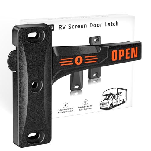 whciaxd Zinc Alloy RV Screen Door Latch Camper Screen Door Latch Replacement Kit RV Screen Door Handle for Motorhome Travel Trailer Camper