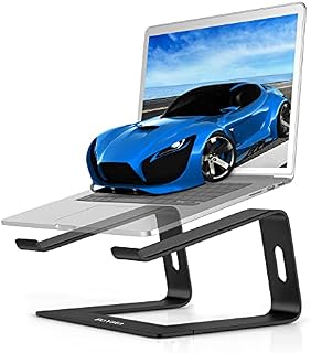 BoYata Laptop Stand: Dismountable with Ventilation, Portable Notebook Stand Compatible with Laptop (10 inch ~ 15.9 inch) MacBook Pro / Air, Dell, Lenovo, Samsung, Acer, HUAWEI MateBook (Black)