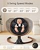 Baby Swing for Infants, Electric Infant Swing with 5 Speed Modes, 5-Point Harness, 3 Timer Settings, Built-in Lullabies & Bluetooth, Portable Modern Swing for Indoor & Outdoor (Black) #1