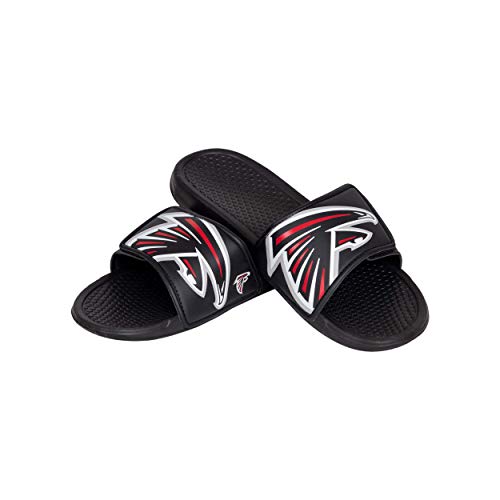 Image of FOCO mens NFL Team Cropped Big Logo Shower Sport Slide Flip Flop Sandals