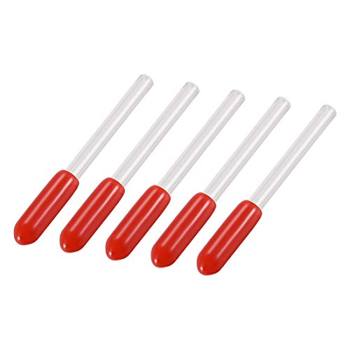 sourcing map Plastica Protezione Antenna Tubo con Caps per FPV Racing Quadcopter FrCielo Ricevitore 2.4G Antenna Linea Ipex4 Antenna - Rosso - 5pz