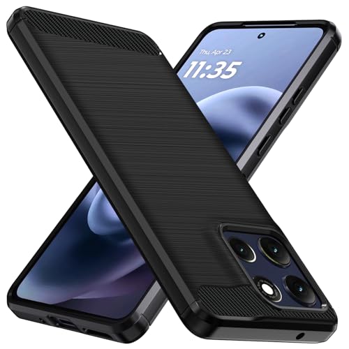 ivoler Funda para Motorola Moto G86 5G / G86 Power 5G, [Protección Militar] Carcasa Protectora Antigolpes, Fina Suave TPU Silicona Caso Delgada Anti-Choques Antihuellas Bumper Case, Negro