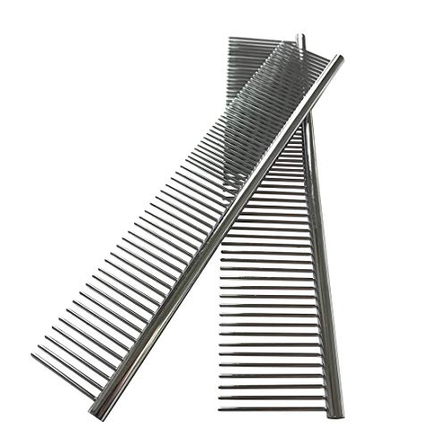 Yeahbudddy Pet Comb, Coarse and Fine Teeth Comb, Pet Hair Comb with Rounded Ends, Removes Knots, Mats and Tangles for… - Image 4