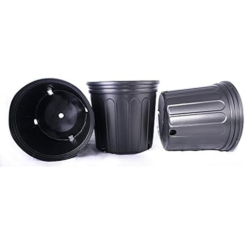 Seed Kingdom 12 New Plastic Nursery 3 Gallon Trade Pot ~ Actual Volume: 2.296 Gallons Cover