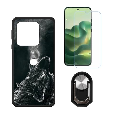 BMPNLSZ �K�p Motorola Edge 70 Fusion�p+HD�����K���X�ɓK�����ėpTPU�P�[�X�A�V���J�Q���P�[�X�o���p�[�ی�o�b�N�P�[�X-�ɓK����9�d�x�X�N���C�u�h�~�X�N���[���v���e�N�^(6,8") + ���O���\�Ŕėp�I��360�x��]��