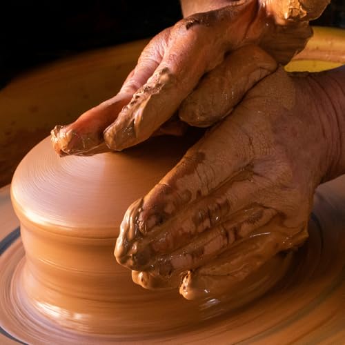 Image of Deouss 50 lbs Low Fire Pottery Clay - Terra Cotta, Cone 06. Earthware Potters Throwing Clay.Ideal for Wheel Throwing,Hand Building,Firing and More,Pottery Clay for Sculpting,Beginners and Advance