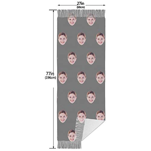JINLIN Women Scarves, Personalized Face Scarf Winter Long Scarves Wraps - Tassel Shawl Gift for Mother Father Grandma2