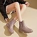 LIOERDIWE Short Rain Boots Women Waterproof Ankle Rainboots Fashion Chelsea Boots Non-Slip Garden Shoes for Outdoor Work Booties(Brown,8.5 Women)