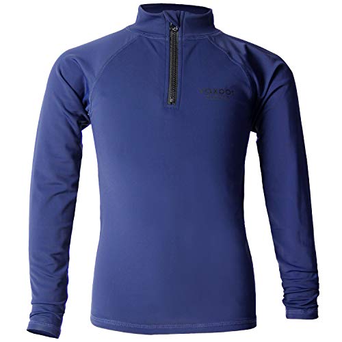 VAXPOT(バックスポット) ラッシュガード 長袖 ハーフジップアップ キッズ ジュニア 【UPF50+ UVカット加工済 フードなし】 VA-4057 NV 130cm