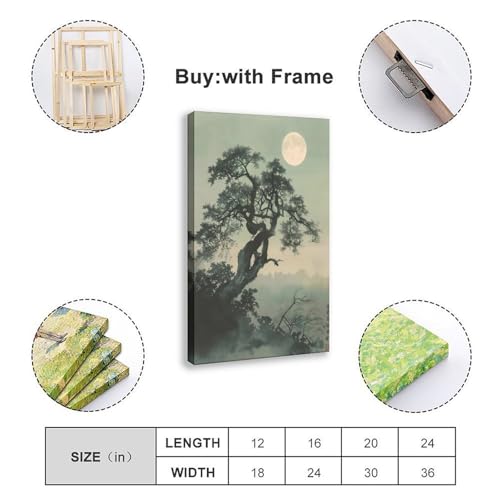 Toile Koson Ohara style nature pour reveiller un mur blanc de salon