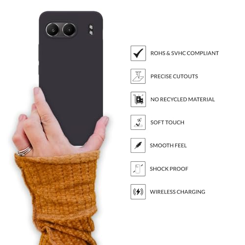 Image of SPRIG Compatible with OnePlus Nord 4 Premium SilkTone Back Cover Drop Tested Shock Proof Mobile Case for Men, Women, Boys and Girls with Camera Protection (Charcoal Grey)