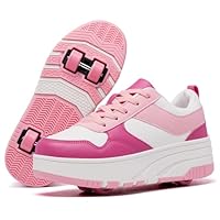 ANEFUN Mädchen Damen Schuhe mit Rollen Skate, Sneakers mit abnehmbaren Rädern Sportschuh