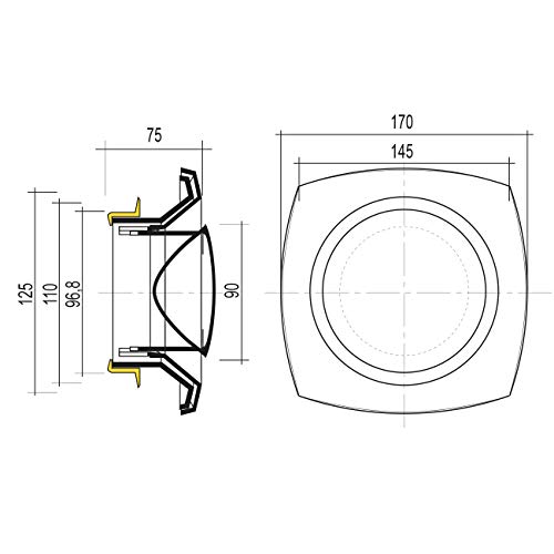 Valve de ventilation réglable VLA175CR régulation du débit d'air - 6