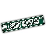 New York Mountains Pick Your Mountain Compatible/Replacement for Pillsbury Mountain United States Mountain Aluminum Metal Tin Street Sign Style Home Decor For Man Cave Poker Tavern Game Room