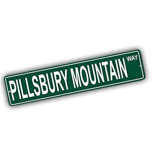 New York Mountains Pick Your Mountain Compatible/Replacement for Pillsbury Mountain United States Mountain Aluminum Metal Tin Street Sign Style Home Decor For Man Cave Poker Tavern Game Room