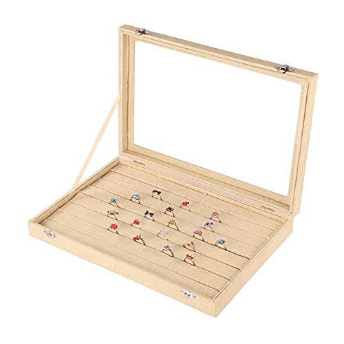 LIANGMEI Qingqing Store Caja de exhibición de Joyas estantería joyería Caja de Almacenamiento Collar Pulsera Pendientes Caja Regalo de Boda (Color : Ring Box) Cover