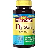 Nature Made Vitamin D3 2000 IU Liquid Softgels 90 ea (Pack of 2)