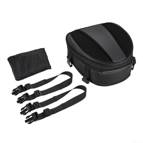Sac de coffre arrière de moto en cuir PU imperméable et polyester - 2