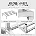 VEVOR Aluminum Dunnage Rack, 36” x 20” Commercial Food Floor Rack, 8” Off the Floor, 1800 lbs Capacity All-Welded Aluminum Storage, for Storage in Restaurants, Kitchens, Garages and Vehicles