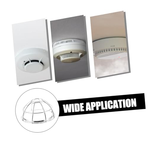 Cubierta Protectora para sensor de humo de acero inoxidable, 2 piezas plata 4