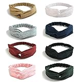 AQOKKA Elastic Knotted Headbands for Women Cloth Head Hair Bands for Women's Hair Non Slip Boho Wrap Twisted Hair Accessories