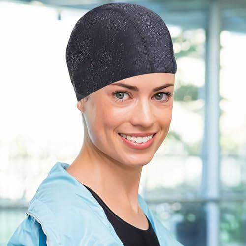 UOPJDD 2-Teilige Schwimmmütze, 2 Sätze Ohrstöpsel Und Nasenjacken, Elastische, Schnell Trocknende Duschkappe, Weich Und Bequem, Universell Für Männer Und Frauen Und Anti-Schlupf-Schwimmzubehör.