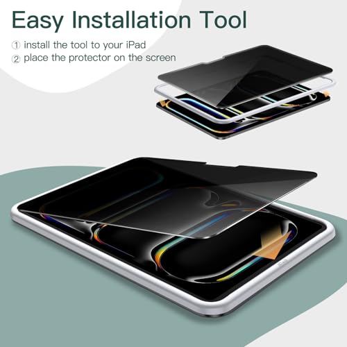 iPad Pro 13 M5 M4 Funda JETech con Protector Privacidad para Trabajar a Salvo en Cafeterías 7