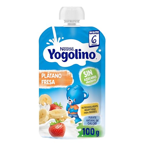 Nestlé Yogolino Lácteo Infantil Fresa Plátano, desde 6 meses, bolsita 100 g