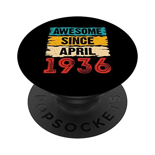 Regalos de cumpleaños 87 años impresionantes desde abril de 1936 PopSockets PopGrip Intercambiable