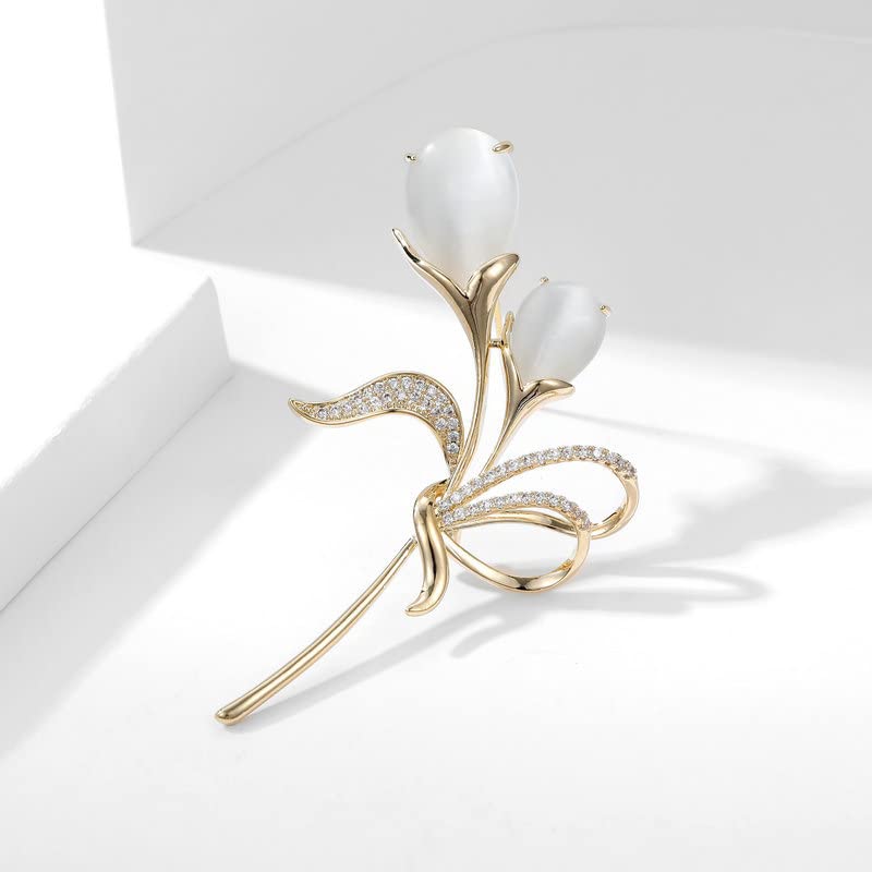Image of 14K Gold Sunflower Coat Brooches for Women, Suit Cardigan Pin for Stylish Casual Wear, Small Brooch