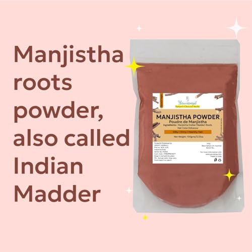 Yauvanya Manjistha Root Powder -100 g | Natural Hair Colour | Enhances Henna Effect | Indian Madder Root | Vegan | No Preservatives - Image 3