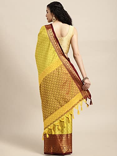 Image of Avantika Fashion Women's Woven Cotton Silk Art Silk Banarasi Saree With Blouse Piece