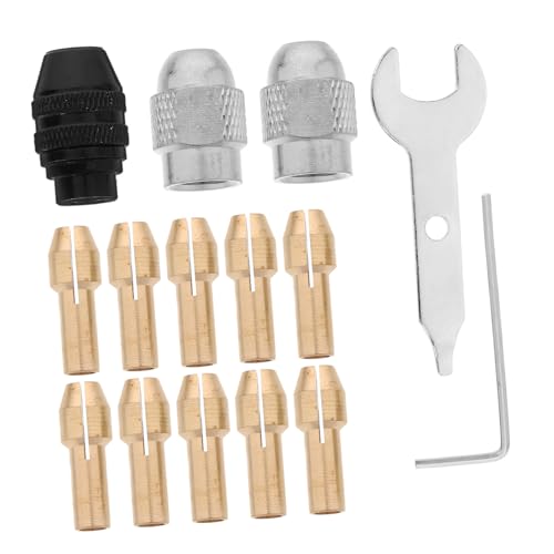 Homoyoyo 16-piece Electric Grinding Chuck Tool Kit Drill Chuck Bit Quick Release Collet for Rotary Tool