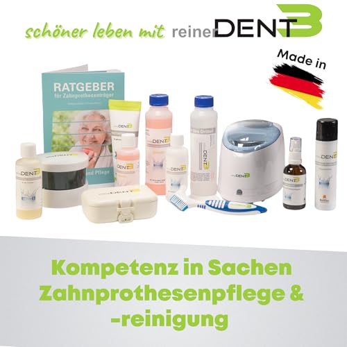 reinerDENT3 Dental Ultraschallgerät inkl. Prothesenbürste + 50ml Probe Prothesenreiniger +...