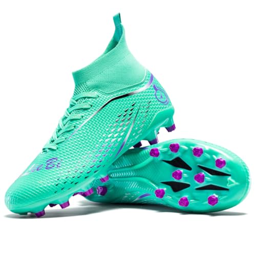 WOWEI Botas de Futbol Hombre Profesionales Zapatillas de Futbol Spike Aire Libre Atletismo Entrenamiento Calzado de Futbol Tacos Training Deporte (Verde 1, 38EU)